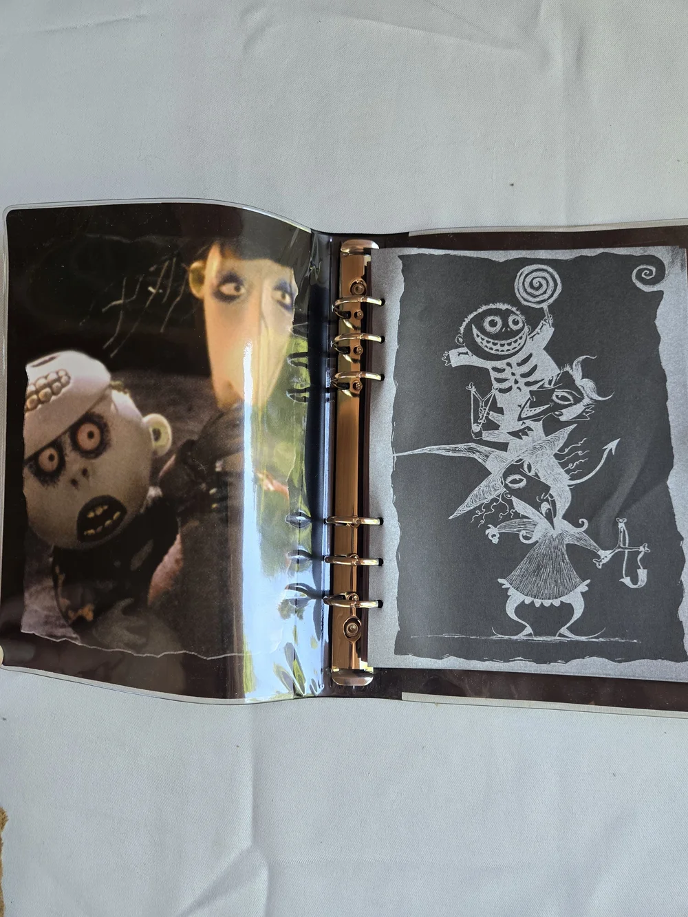 The Nightmare Before Christmas Jack Skellington Clear Plastic Encased Binder